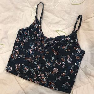 💀Aeropostale Crop Top Floral Tank Blue💀